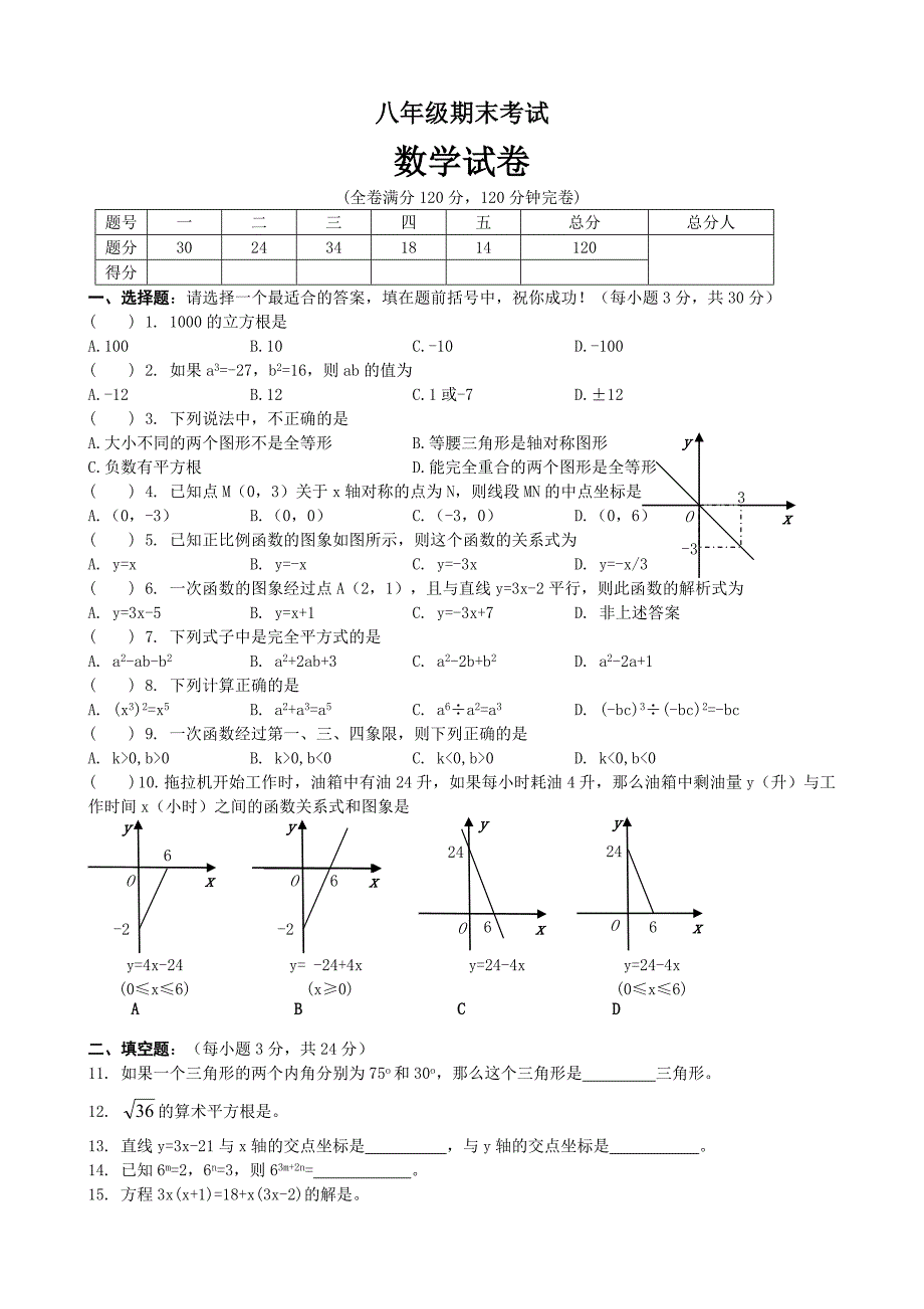 八年级期末考试试题.doc_第1页