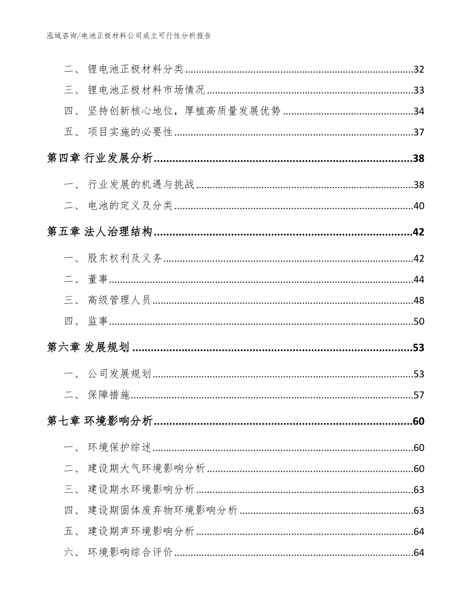 电池正极材料公司成立可行性分析报告_模板_第3页