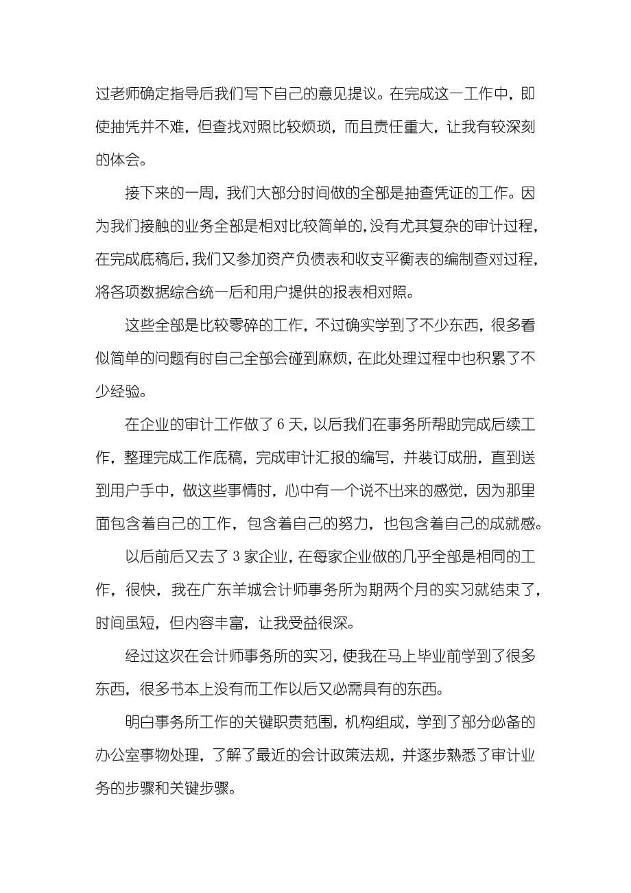 实用的会计实习汇报范文汇总五篇_第5页