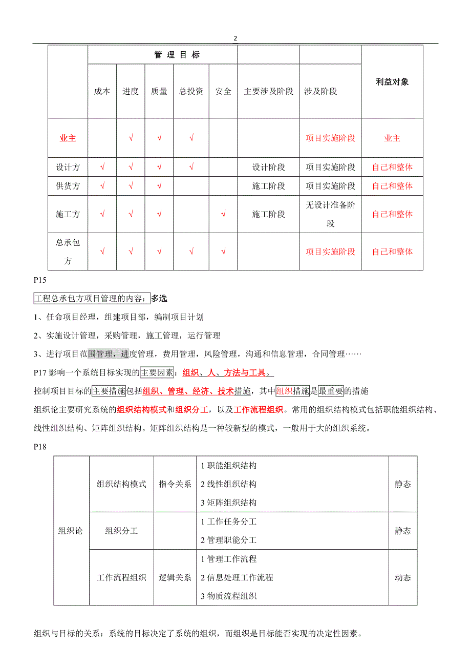 2017年一级建造师《建设工程项目管理》重点浓缩.doc_第2页