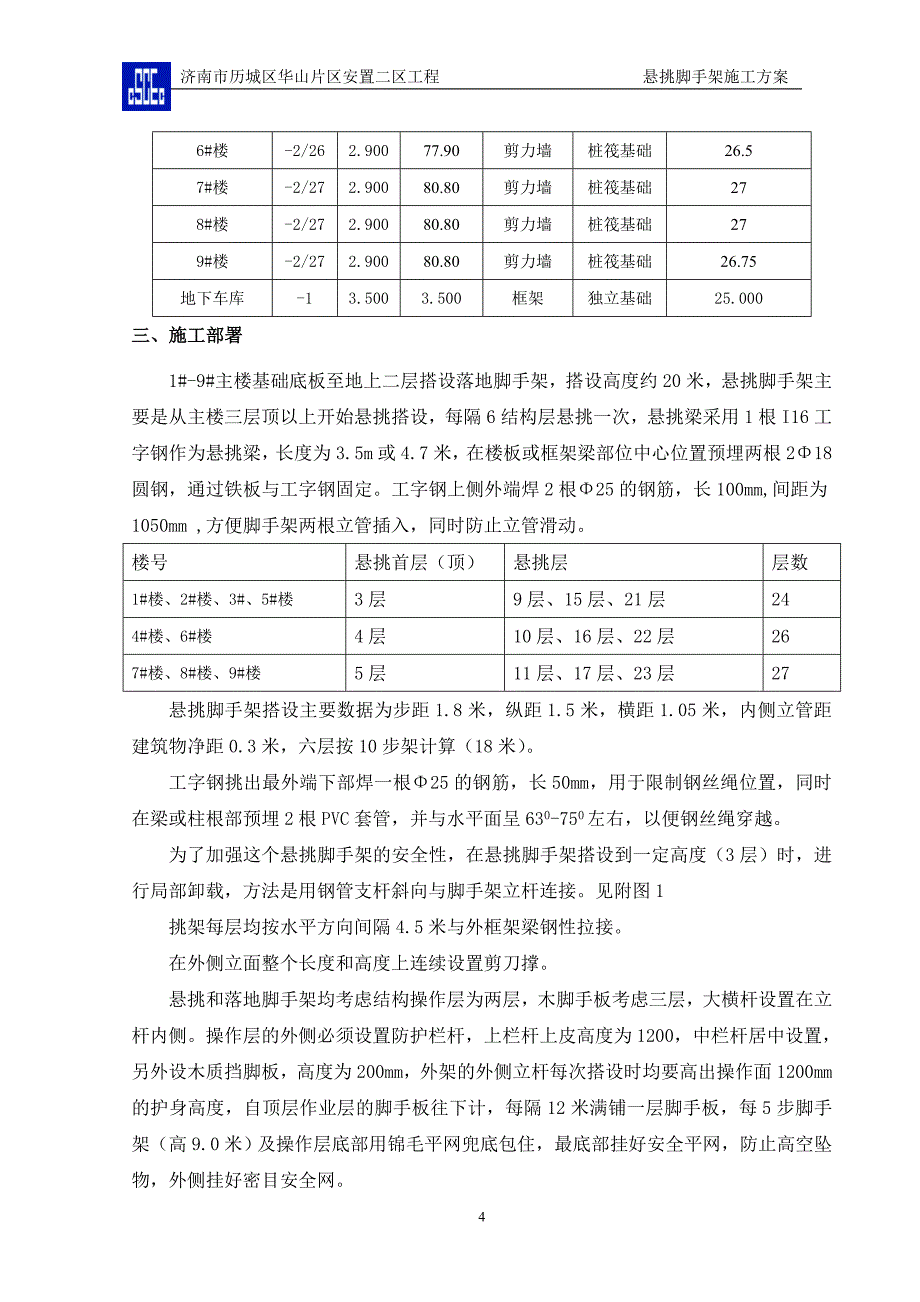 XX地块悬挑脚手架施工方案_第4页