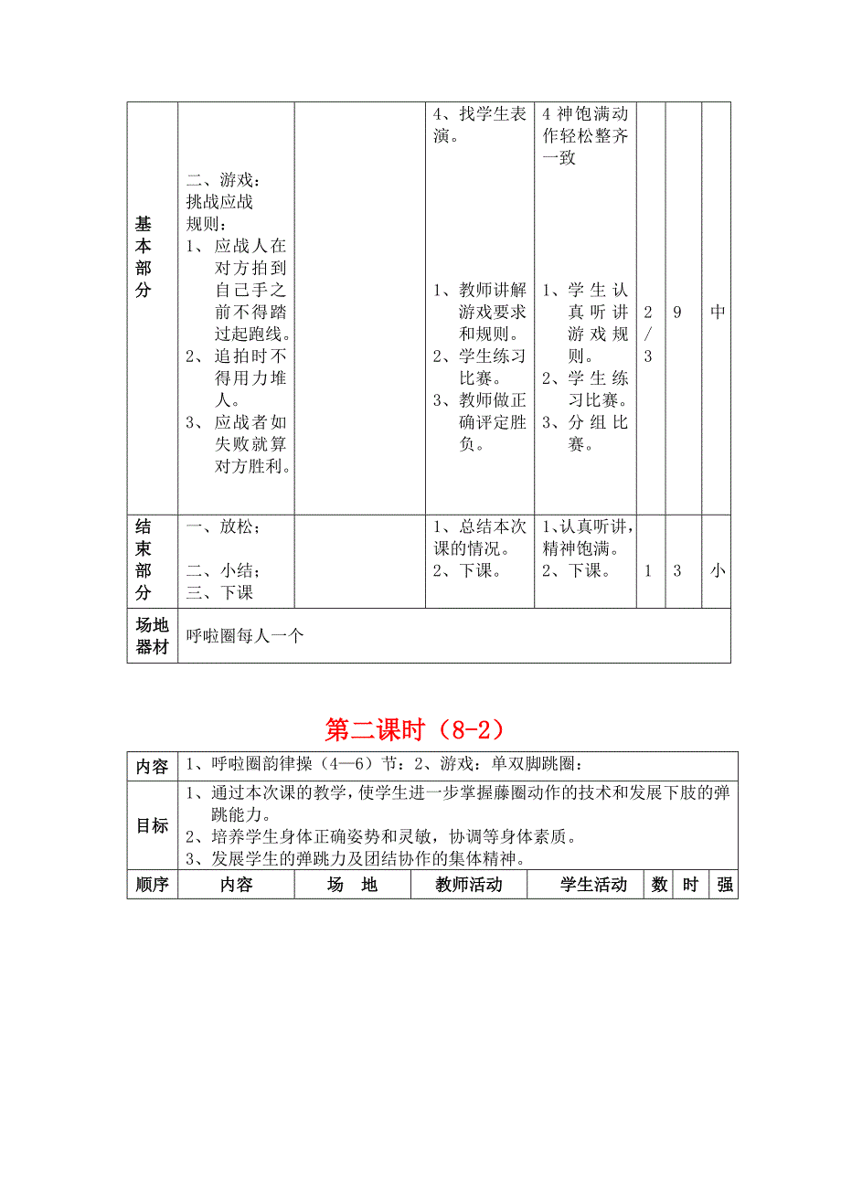 1、呼啦圈韵律操、游戏2、呼啦圈韵律操、游戏3、投掷、游戏.docx_第2页