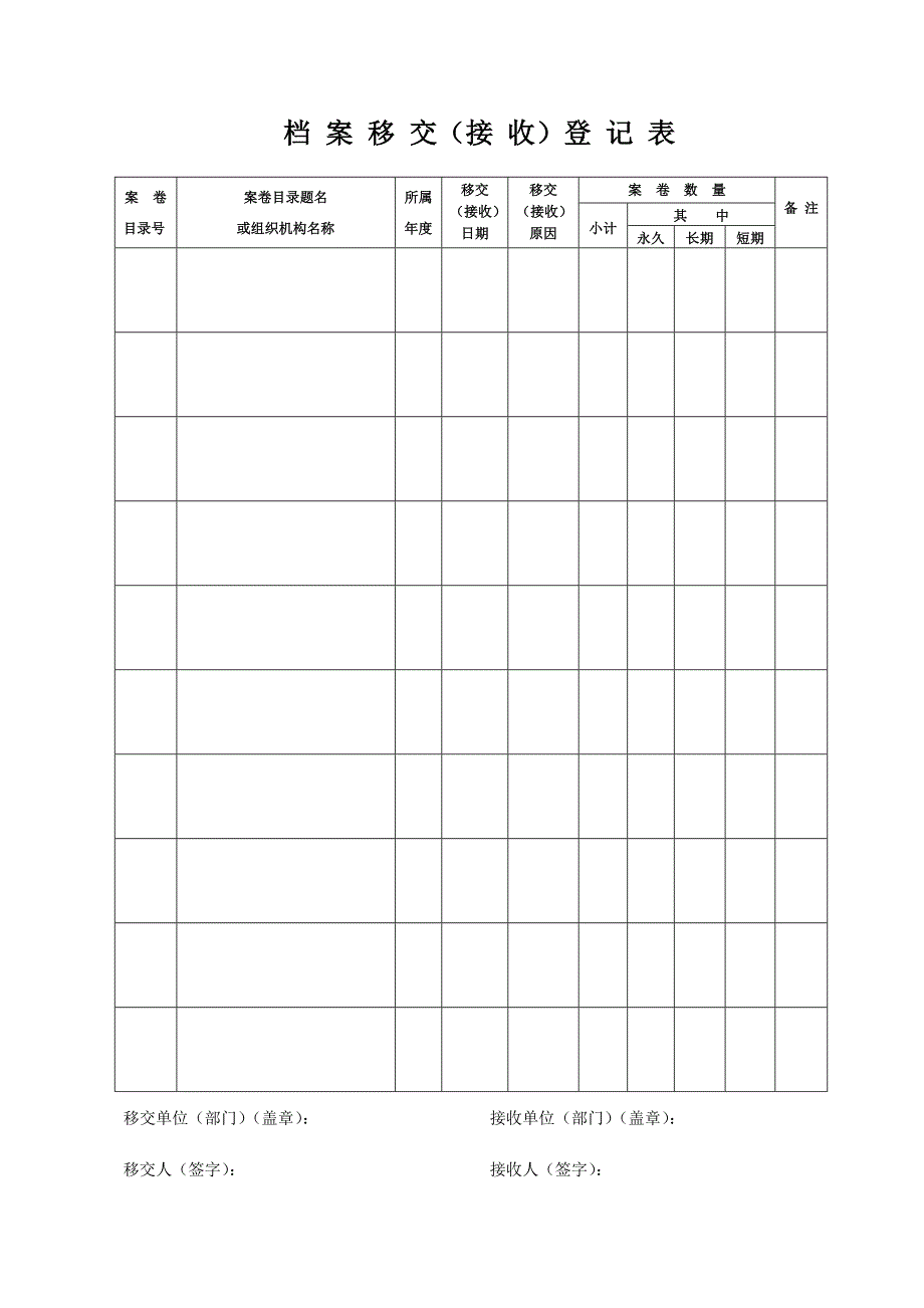 档案移交(接收)登记表_样.doc_第2页