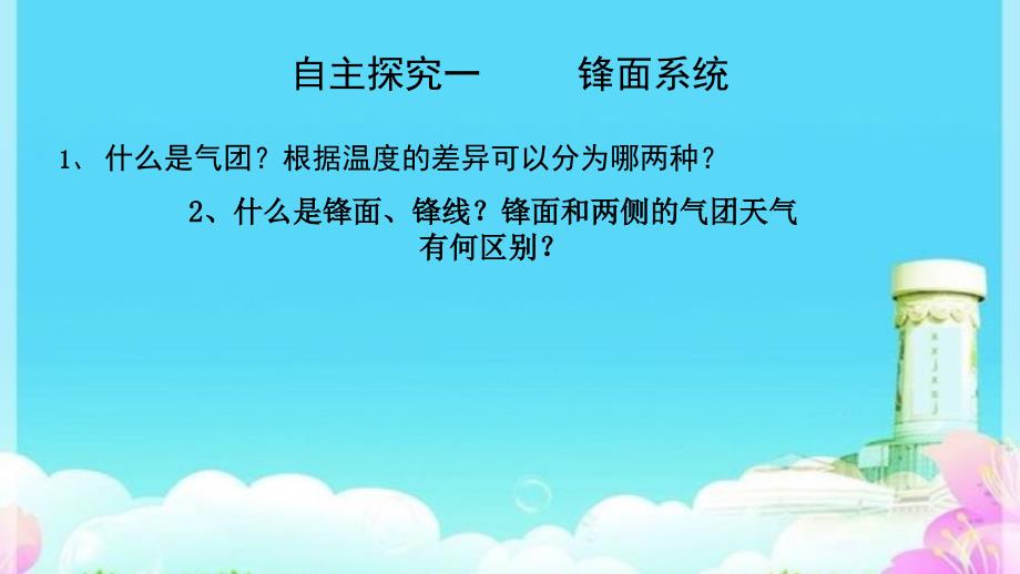 鲁教版必修一高一地理第二单元第二节第四课时常见的天气系统公开课教学课件共24张PPT含歌曲_第3页