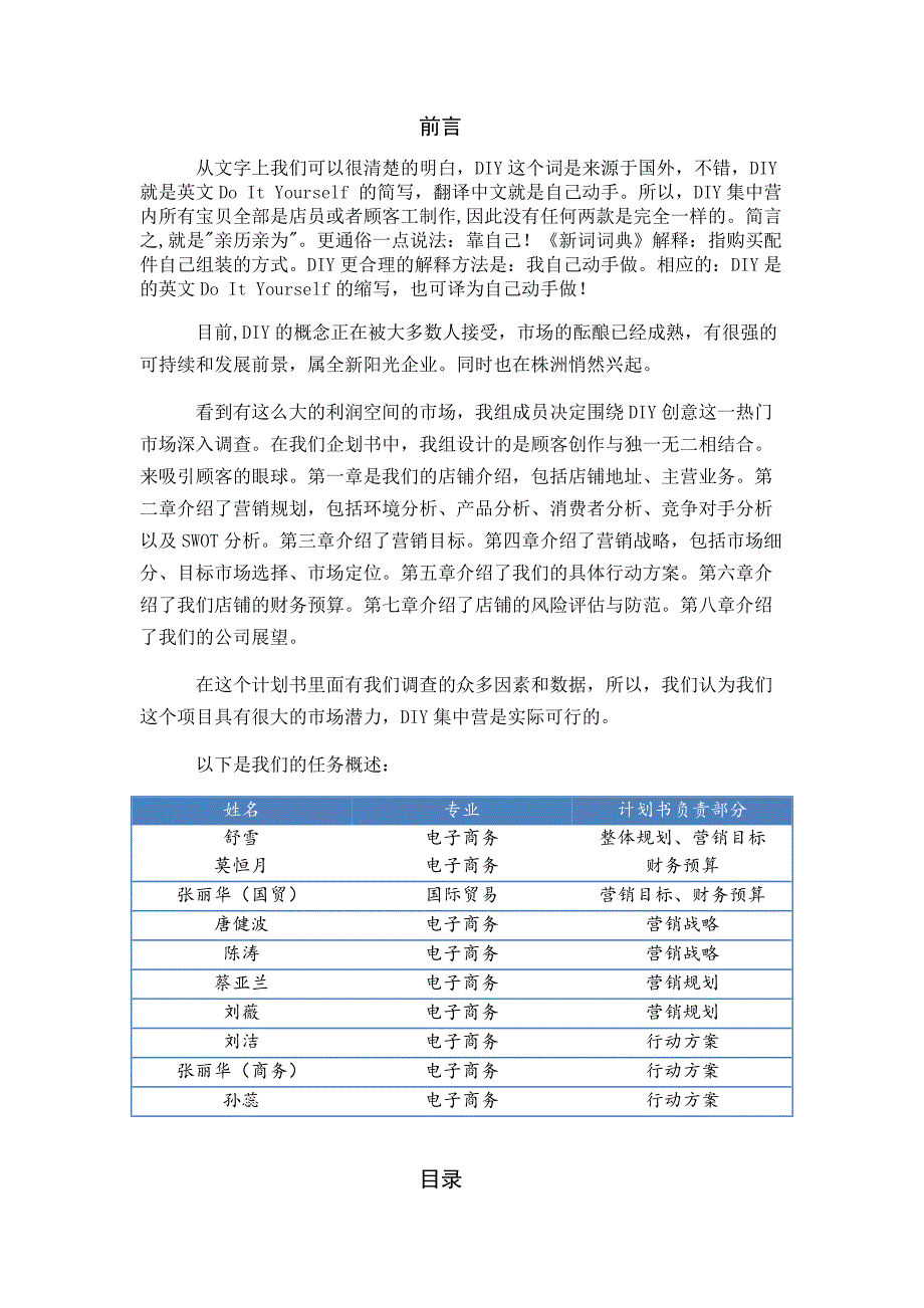 DIY集中营创业项目营销规划书_第2页