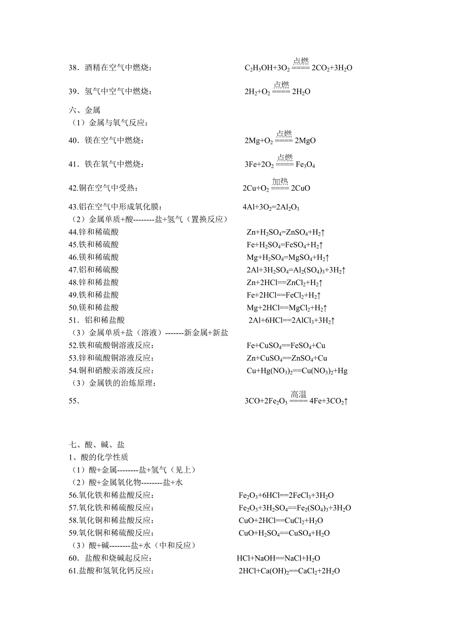 初中化学方程式汇总_第3页