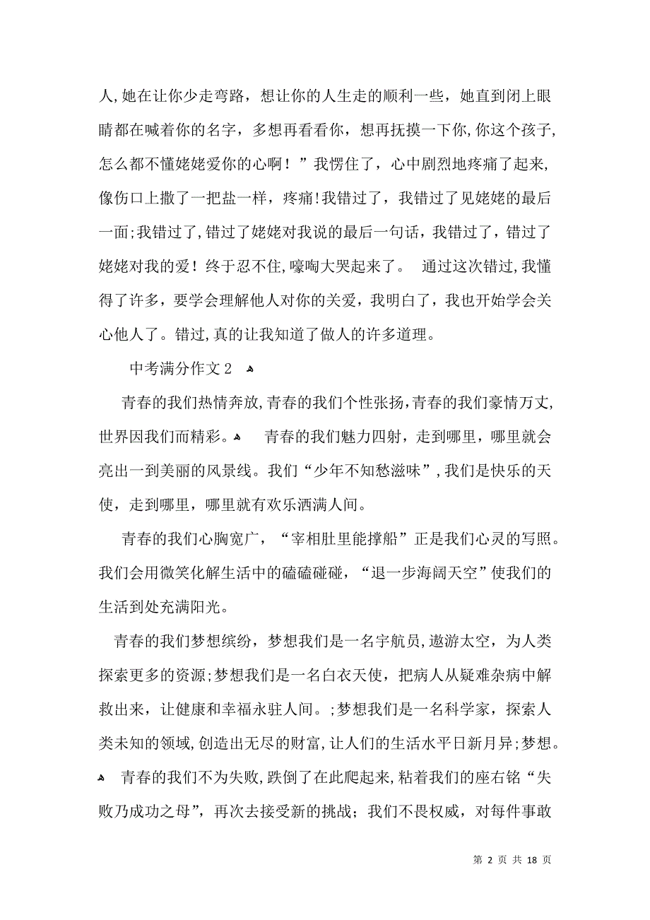 中考满分作文_第2页