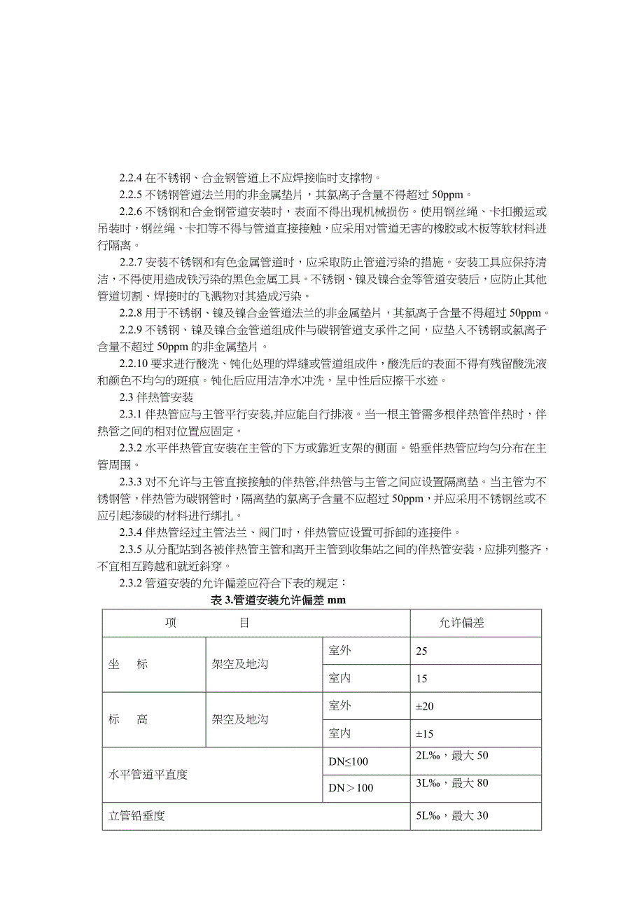 蒙大~工艺设计管道安装技术交底记录大全_第2页