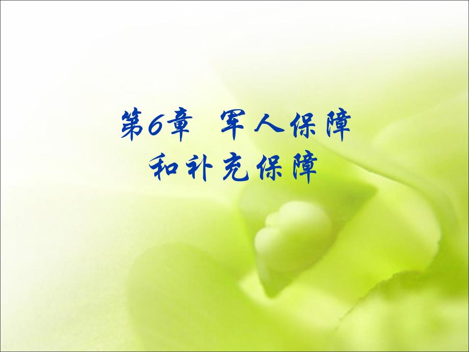 第六章军人保障和补充保障_第1页