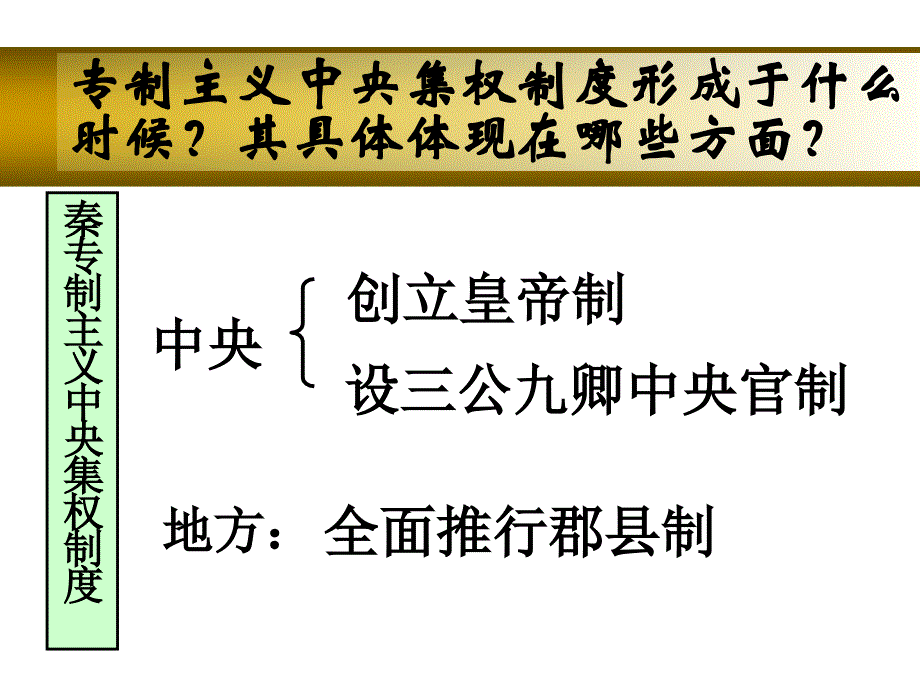 人教版高中历史必修1第1单元第3课从汉至元政治制度的演变_第1页