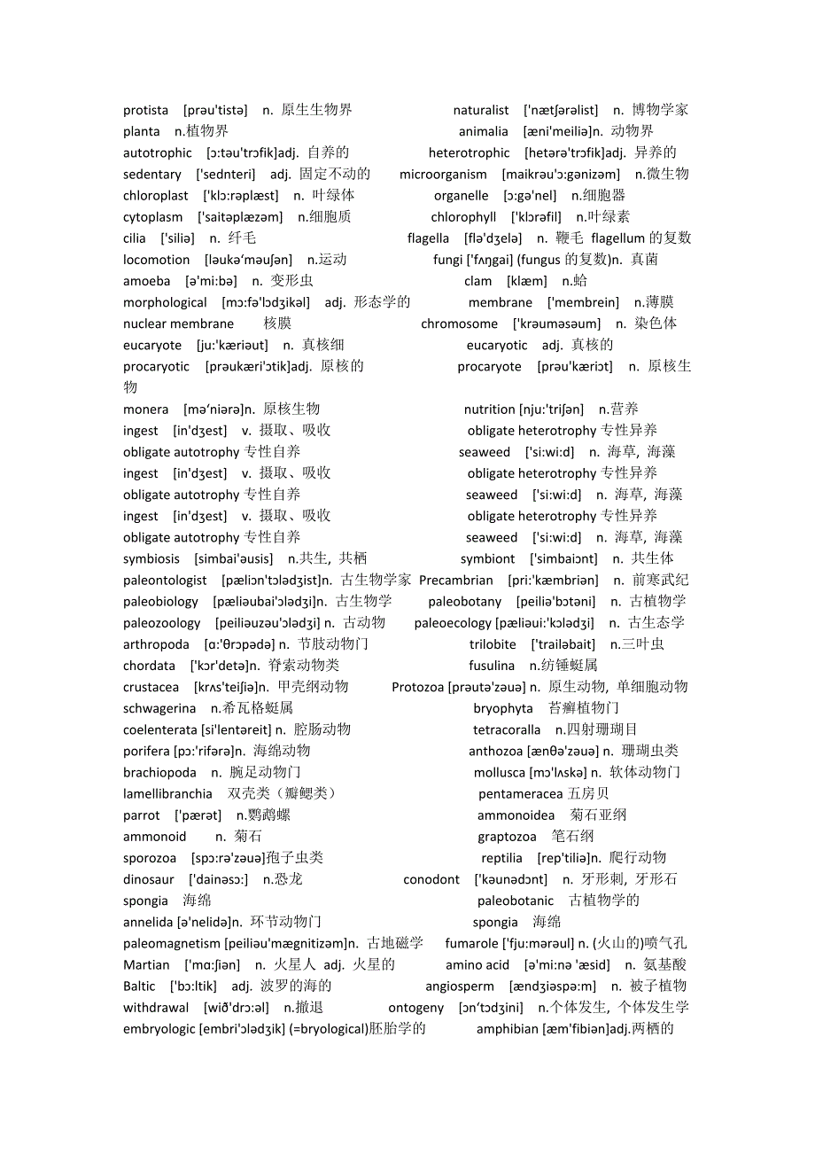 地质学专业英语单词_第4页