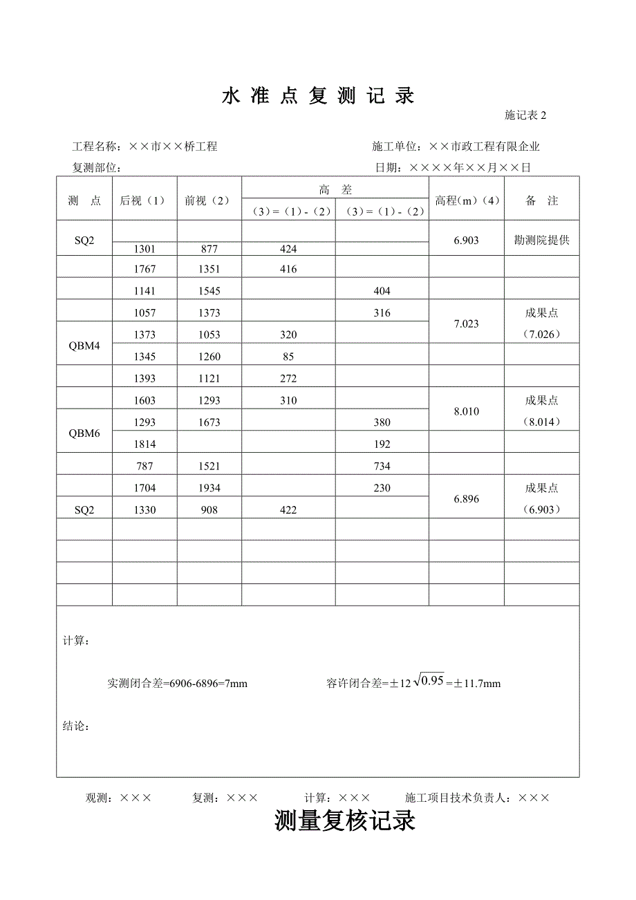 市政工程施记表施工记录及具体填写方法_第3页