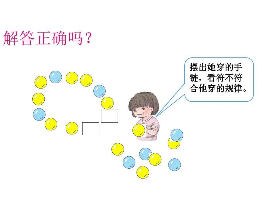 人教版一年级数学下册第七单元例5《穿珠子》课件尕多烈_第5页