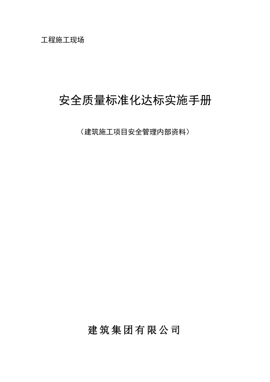 安全质量标准化达标实施手册_第1页