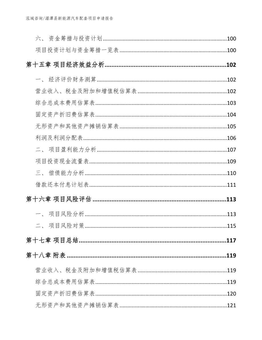 湄潭县新能源汽车配套项目申请报告模板范本_第5页