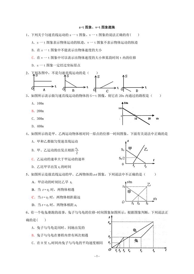 st图像vt图像试卷习题精选54题大全集