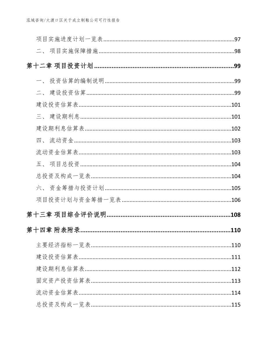 大渡口区关于成立制鞋公司可行性报告范文模板_第5页