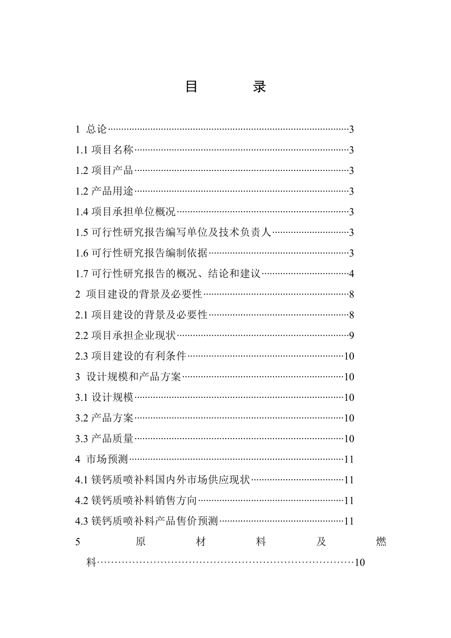 镁制品生产废物资源化再利用工程可行性研究报告.doc_第3页