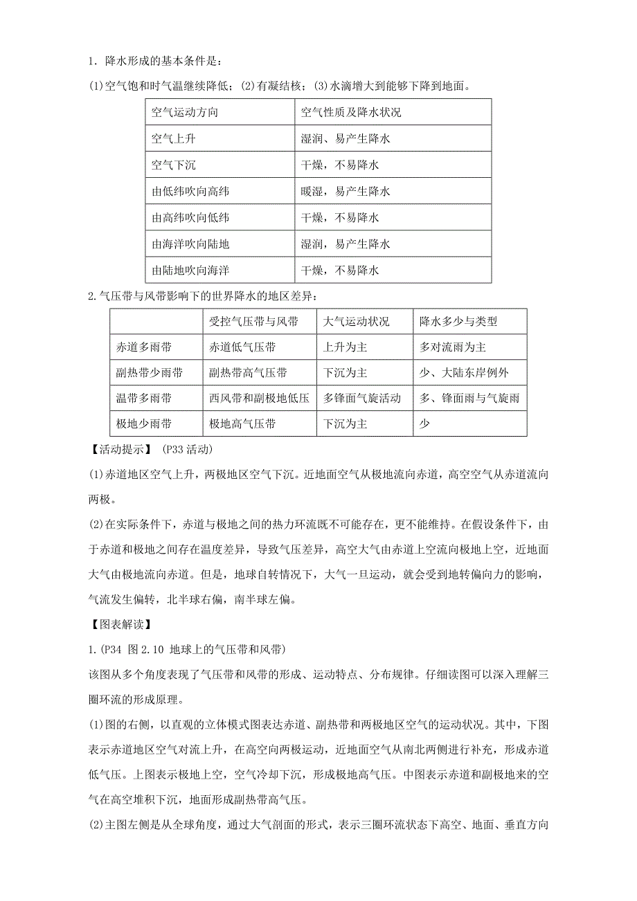 地理人教版一师一优课必修一教学设计：第二章 第二节 气压带和风带3 Word版含答案_第3页