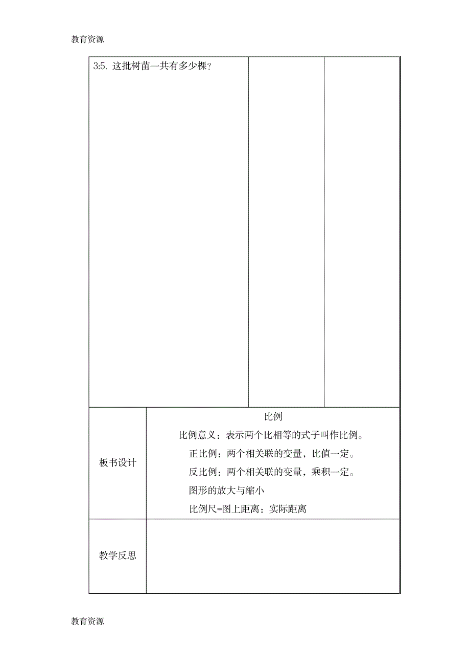 【教育资料】六年级下数学教案4.36 整理与复习_北师大版学习精品_第3页