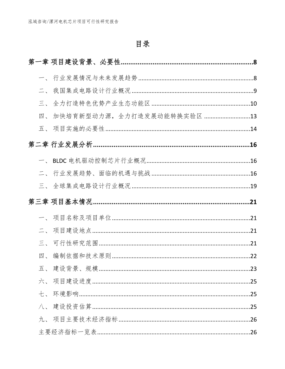 漯河电机芯片项目可行性研究报告_第1页