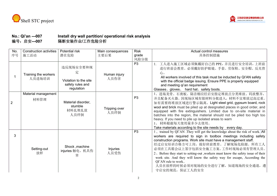 007-隔断安装作业Install dry wall partition.doc_第2页