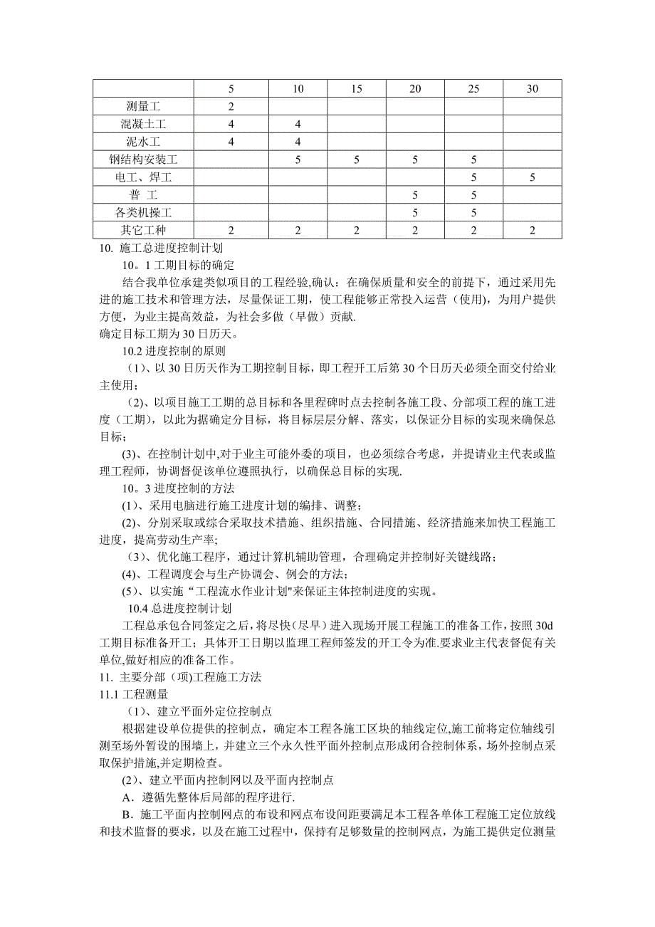 彩钢棚施工组织设计_第5页