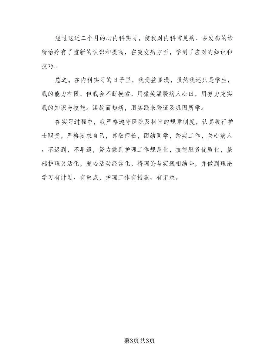 2023医院护士实习总结例文（二篇）.doc_第3页