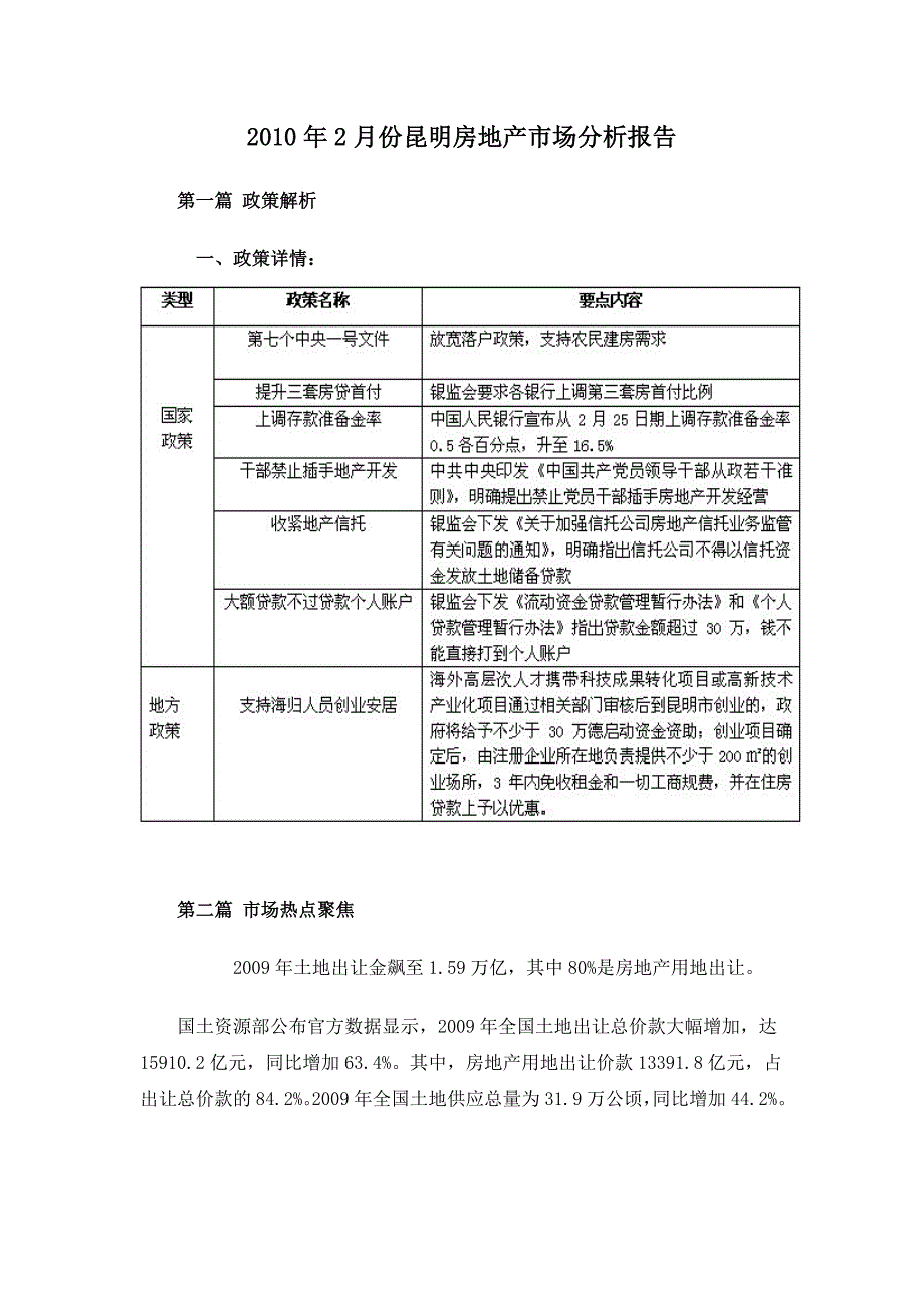 2月份昆明房地产市场分析报告10DOC_第1页