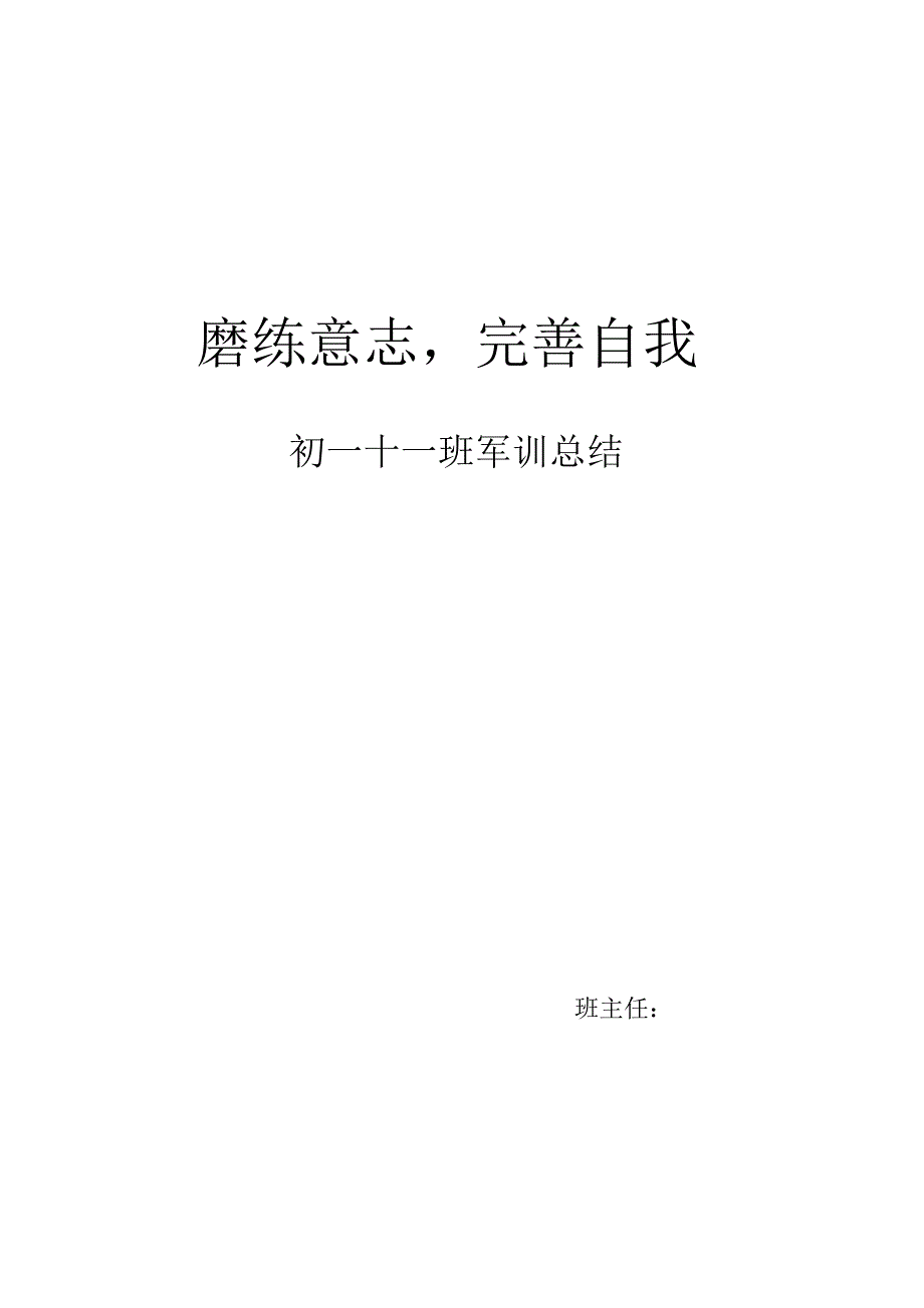 一年十一班军训总结_第1页