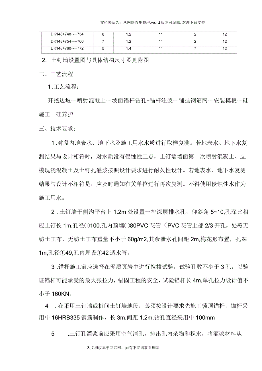 新建铁路工程土钉墙施工技术交底_第3页