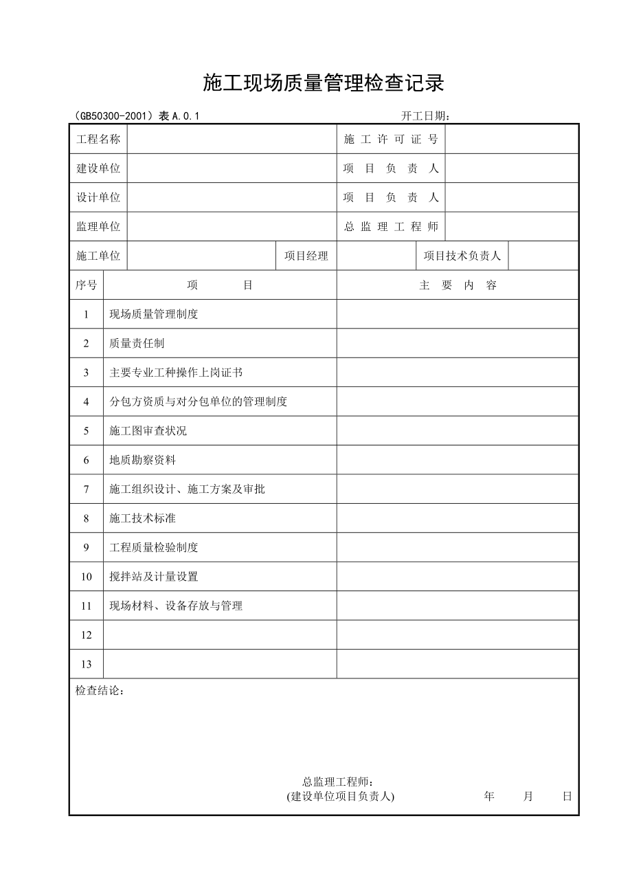 表格--建筑工程施工质量验收规范检验批填写全套表格+示范填写与说明[1]_第4页