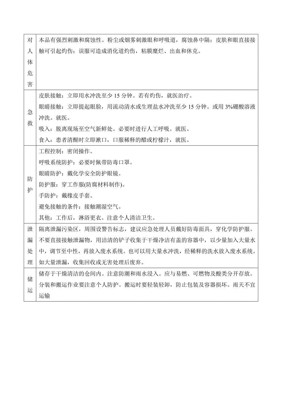 氢氧化钠危险化学品安全信息_第2页