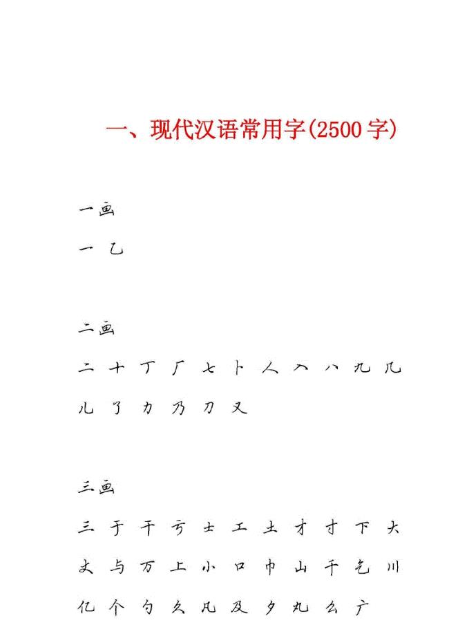 田英章硬笔行书现代汉语3500常用字字帖17532