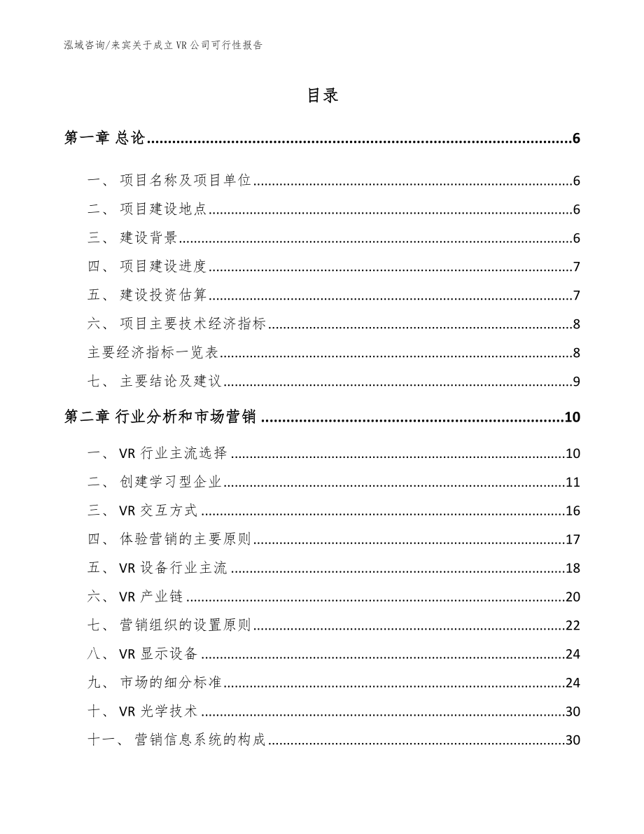 来宾关于成立VR公司可行性报告_第1页