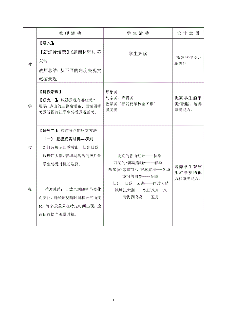 旅游景观的欣赏教学设计.doc_第2页