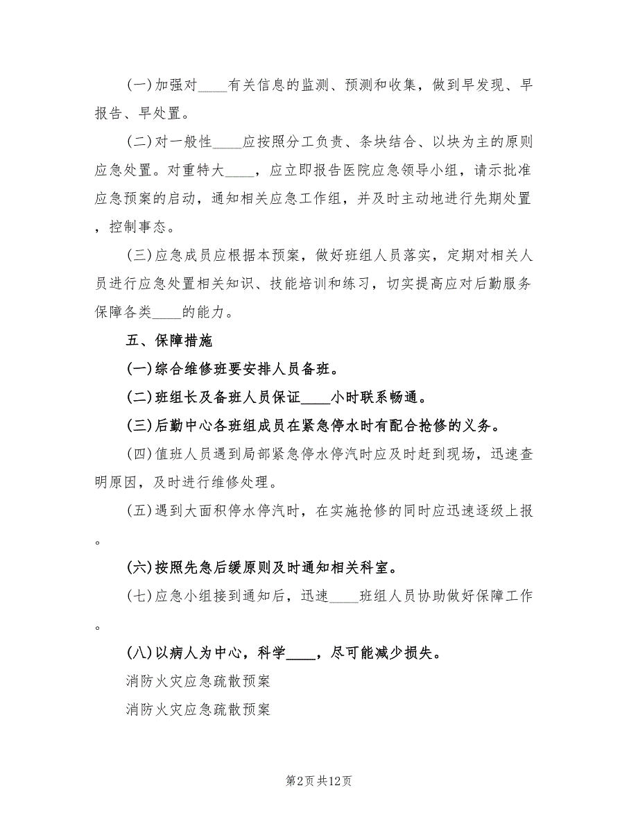 小区消防应急预案及消防制度等范本（3篇）_第2页