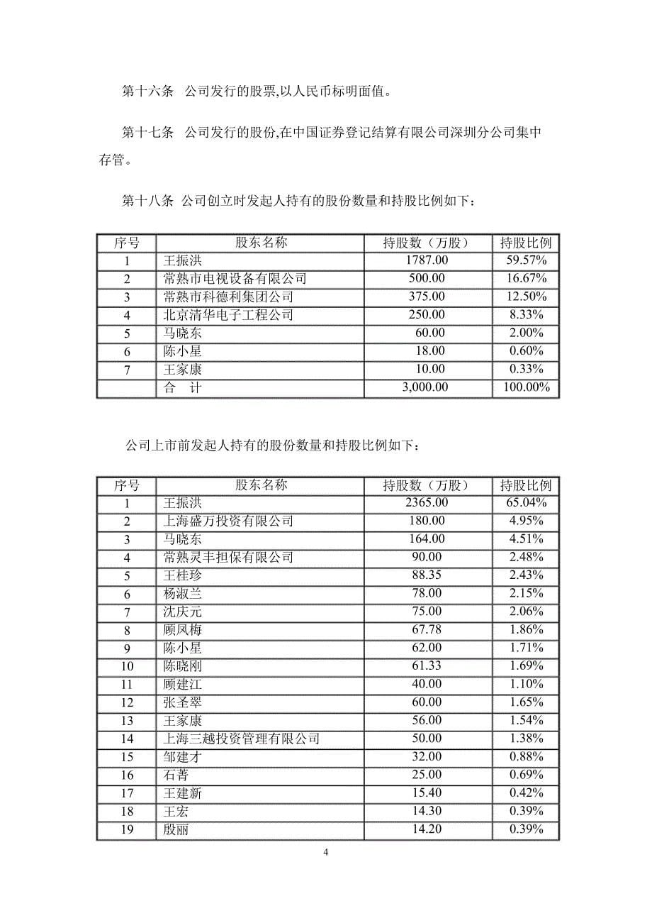 亿通科技公司章程4月_第5页