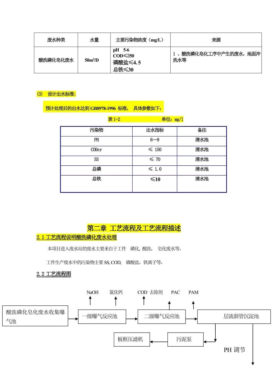 优秀酸洗磷化废水处理设计方案_第5页