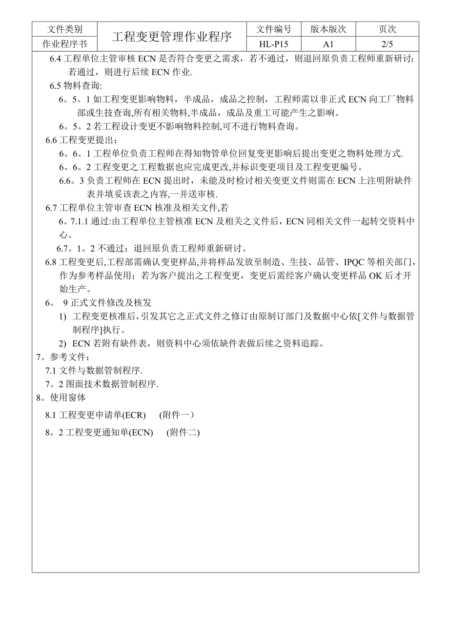 工程变更管理作业程序及工程变更申请_第2页