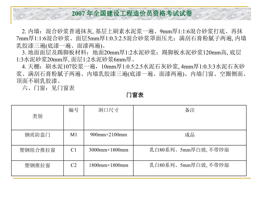 全国建设工程造价员资格考试真题及详解_第4页