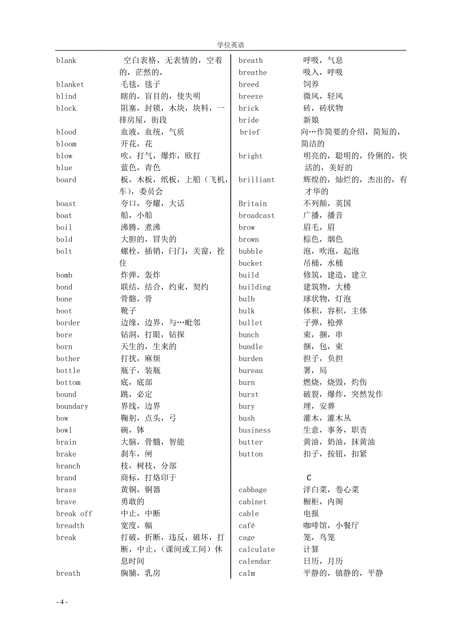 成人学位英语词汇.doc_第4页