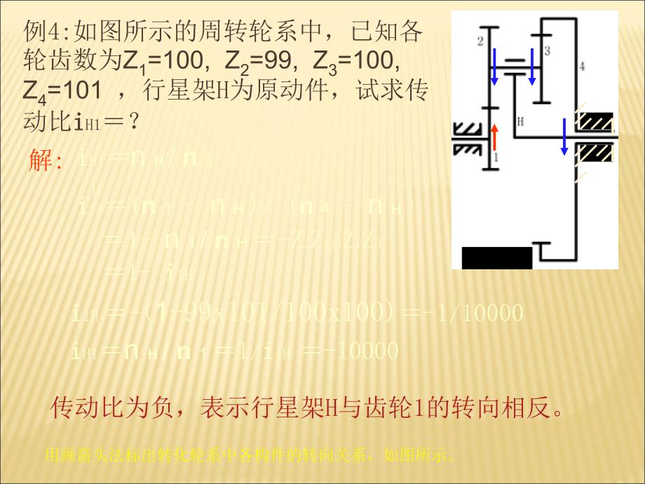 周转轮系、混合轮系传动比计算例题PPT_第2页