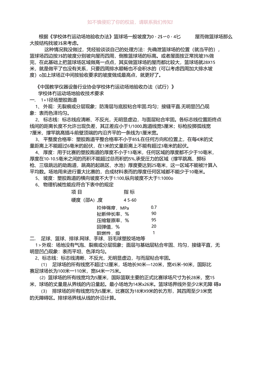 篮球场的排水坡度问题_第1页