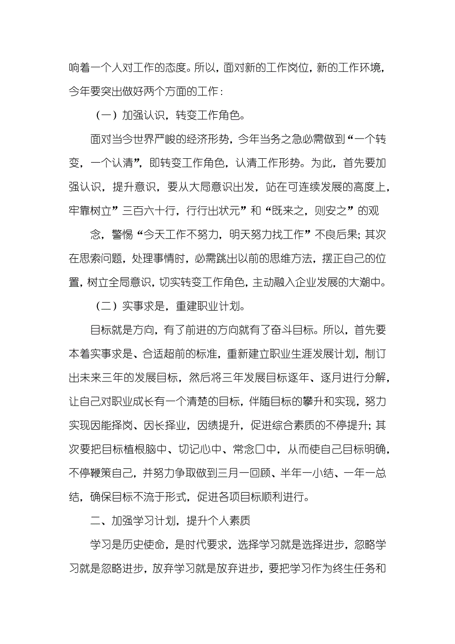 工作计划模板_第2页