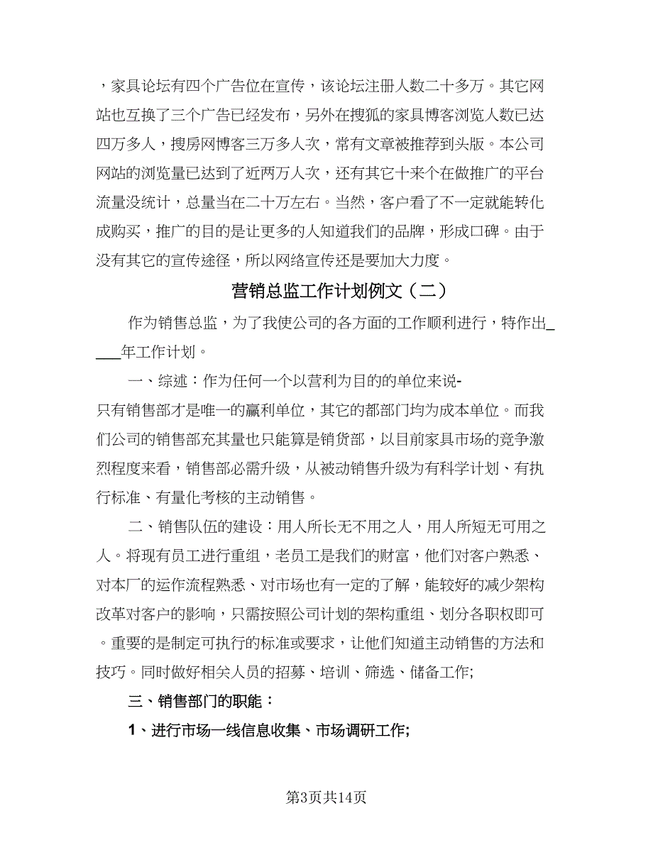 营销总监工作计划例文（四篇）_第3页