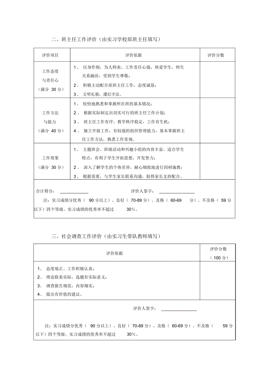 实习成绩评定表_第4页