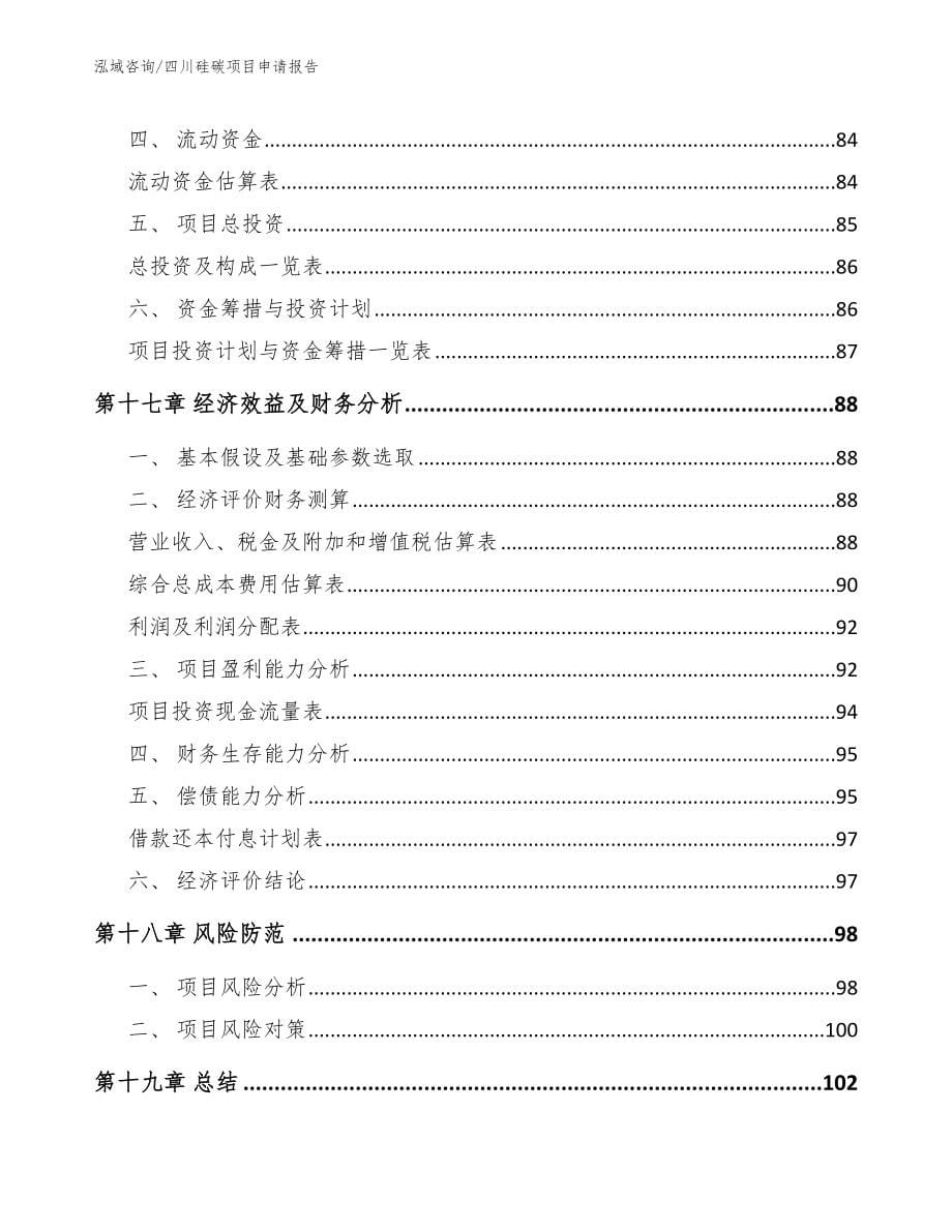 四川硅碳项目申请报告【参考范文】_第5页