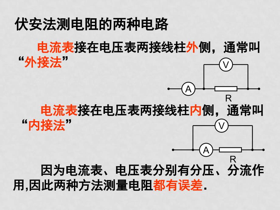 高中物理：2.5 伏安法测电阻 课件教科版选修31_第3页