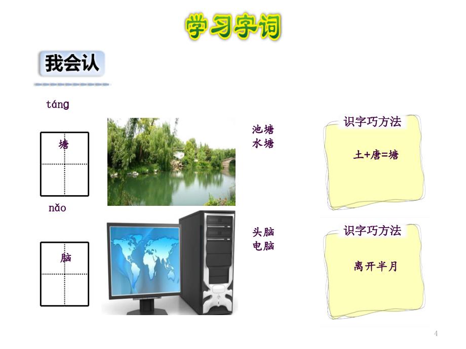 小蝌蚪找妈妈生字ppt课件_第4页